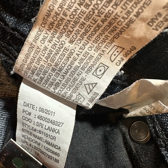 Gloria Vanderbilt High Rise Dark Wash Vintage Denim Jeans Size 12 Short - Picture 5 of 8